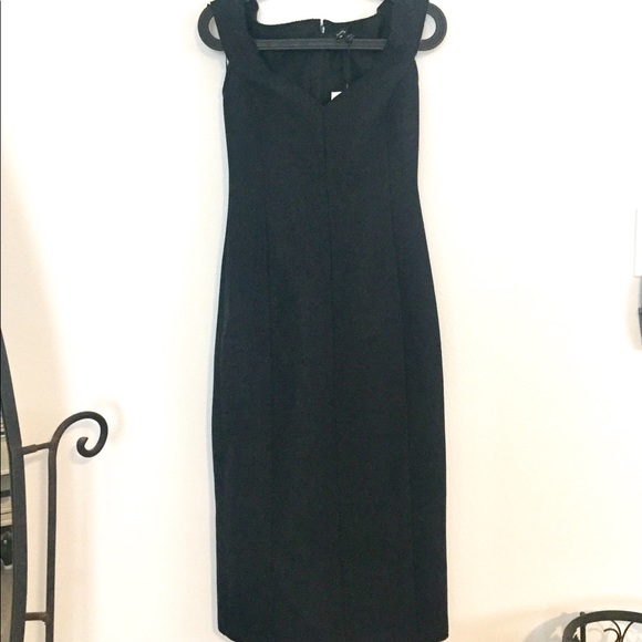 NWT Theory Charcoal Melange heavy wool twill dress - Picture 2 of 12
